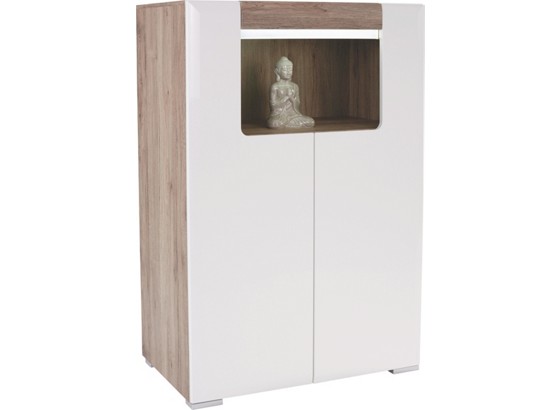 Komoda Highboard Toronto - bílá/barvy dubu, Moderní, dřevěný materiál (100/146/42,2cm) - OMBRA Komoda Highboard Toronto - bílá/barvy dubu, Moderní, dřevěný materiál (100/146/42,2cm) - OMBRA