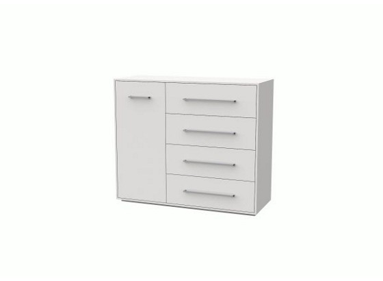 Komoda Juli 3 Up - biela, Moderný, drevený materiál (106/88/40cm) Komoda Juli 3 Up - biela, Moderný, drevený materiál (106/88/40cm)