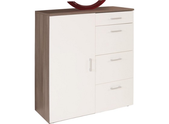 Komoda Komoda - bijela/tamno smeđa, Moderno, drvo (107/116/42cm) Komoda Komoda - bijela/tamno smeđa, Moderno, drvo (107/116/42cm)