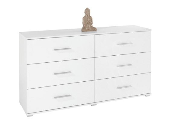 Komoda Luisa 16 - biela, Moderný, drevený materiál (153/82.4/40cm) Komoda Luisa 16 - biela, Moderný, drevený materiál (153/82.4/40cm)