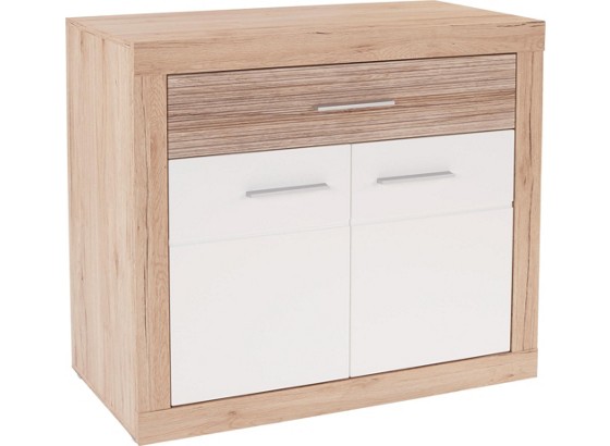 Komoda Malta - bílá/barvy dubu, Moderní, dřevěný materiál (96,4/86/39,9cm) Komoda Malta - bílá/barvy dubu, Moderní, dřevěný materiál (96,4/86/39,9cm)