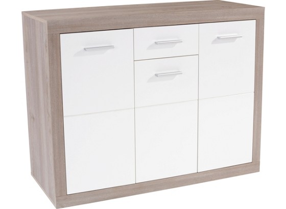 Komoda Sideboard Cancan 1 - barva stříbrného dubu, Moderní, dřevěný materiál (132/90/35cm) Komoda Sideboard Cancan 1 - barva stříbrného dubu, Moderní, dřevěný materiál (132/90/35cm)
