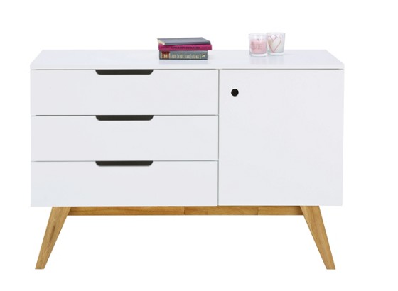 Komoda Sideboard Durham - bílá/přírodní barvy, dřevo/dřevěný materiál (120/80/45cm) - MÖMAX modern living Komoda Sideboard Durham - bílá/přírodní barvy, dřevo/dřevěný materiál (120/80/45cm) - MÖMAX modern living