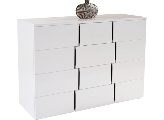 Komoda Split 2t4l - bílá/černá, Moderní, dřevěný materiál (150/90/42cm) Komoda Split 2t4l - bílá/černá, Moderní, dřevěný materiál (150/90/42cm)