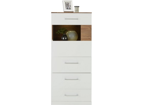 Komoda Tamino -exklusiv- - bílá, Moderní, dřevo (60/137/40cm) - premium living Komoda Tamino -exklusiv- - bílá, Moderní, dřevo (60/137/40cm) - premium living