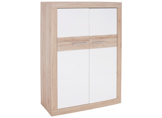 Komoda Visoka Komoda Visoka - bijela/boje hrasta, Moderno, drvo (96/132/35cm) Komoda Visoka Komoda Visoka - bijela/boje hrasta, Moderno, drvo (96/132/35cm)