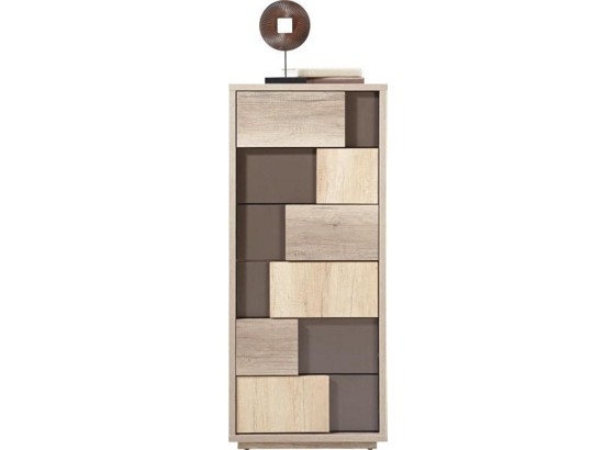 Komoda Vobis - farby dubu/hnedá, Moderný, umelá hmota/kov (51/119/45cm) - JAMES WOOD Komoda Vobis - farby dubu/hnedá, Moderný, umelá hmota/kov (51/119/45cm) - JAMES WOOD