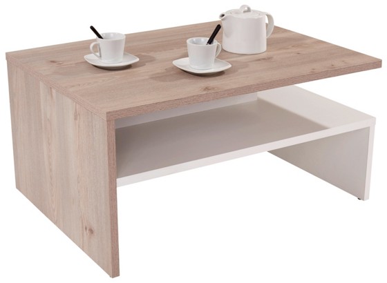 Konferenční Stolek Laura - bílá/barvy dubu, Moderní, dřevěný materiál (90/42/60cm) Konferenční Stolek Laura - bílá/barvy dubu, Moderní, dřevěný materiál (90/42/60cm)