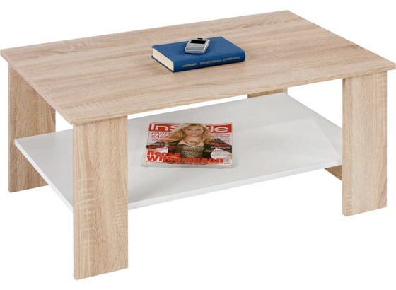 Konferenční Stolek Paolo - bílá/barvy dubu, Konvenční, dřevo/dřevěný materiál (90/41/55cm) Konferenční Stolek Paolo - bílá/barvy dubu, Konvenční, dřevo/dřevěný materiál (90/41/55cm)