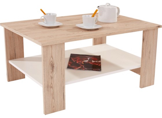 Konferenční Stolek Paolo - bílá/barvy dubu, Moderní, dřevěný materiál (90/41/55cm) Konferenční Stolek Paolo - bílá/barvy dubu, Moderní, dřevěný materiál (90/41/55cm)