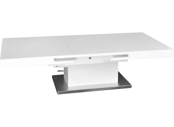 Konferenčný Stolík 2in1 - biela/farby nerezovej ocele, Moderný, kov/drevený materiál (133/170/47,5/75/80cm) Konferenčný Stolík 2in1 - biela/farby nerezovej ocele, Moderný, kov/drevený materiál (133/170/47,5/75/80cm)