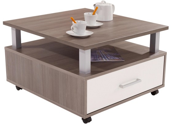 Konferenčný Stolík Duo - biela/tmavosivá, Konvenčný, drevený materiál (75/45/75cm) Konferenčný Stolík Duo - biela/tmavosivá, Konvenčný, drevený materiál (75/45/75cm)