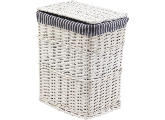 Korb Bona Gr. S - Blau/Schwarz, KONVENTIONELL, Holz/Textil (39/28/50cm) - OMBRA Korb Bona Gr. S - Blau/Schwarz, KONVENTIONELL, Holz/Textil (39/28/50cm) - OMBRA