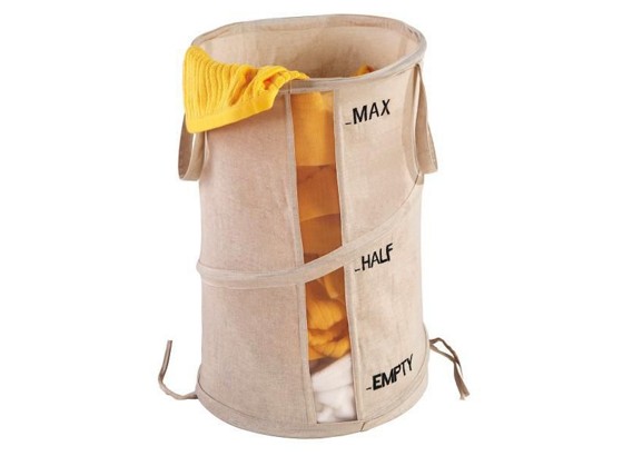 Kôš Na Prádlo Natural - prírodné farby/čierna, Moderný, kov/textil (38X54cm) Kôš Na Prádlo Natural - prírodné farby/čierna, Moderný, kov/textil (38X54cm)