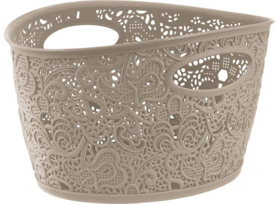 Kosár Victoria - bézs, műanyag (21/16/29cm) Kosár Victoria - bézs, műanyag (21/16/29cm)