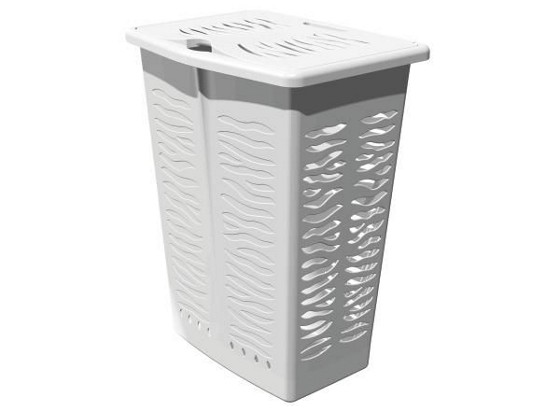 Košara Za Rublje 45 Liter - bijela, Konvencionalno, plastika (45l) Košara Za Rublje 45 Liter - bijela, Konvencionalno, plastika (45l)