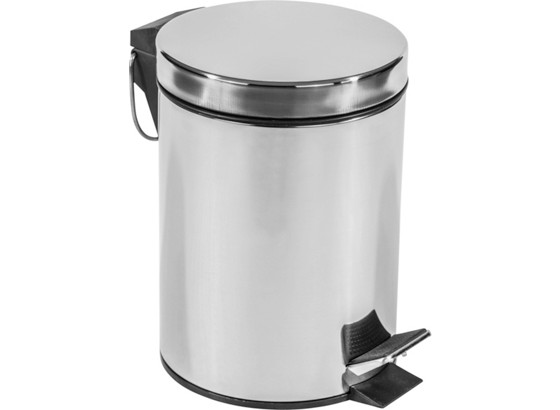 Kosmetikeimer mit Kunststoffeinsatz - Chromfarben/Schwarz, KONVENTIONELL, Kunststoff/Metall (22,5/16,5/25cm) Kosmetikeimer mit Kunststoffeinsatz - Chromfarben/Schwarz, KONVENTIONELL, Kunststoff/Metall (22,5/16,5/25cm)
