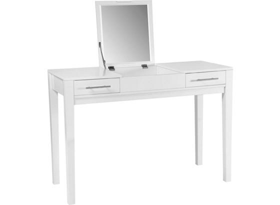 Kozmetický Stolík Jasmin - biela, Moderný, drevený materiál/sklo (110/76/44,50cm) Kozmetický Stolík Jasmin - biela, Moderný, drevený materiál/sklo (110/76/44,50cm)