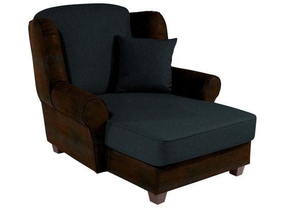 Křeslo Living - tmavě hnědá/černá, Moderní, dřevo/textil (120/98/138cm) Křeslo Living - tmavě hnědá/černá, Moderní, dřevo/textil (120/98/138cm)