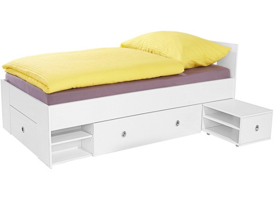 Krevet Krevet - bijela, Moderno, drvni materijal (204/75/95cm) Krevet Krevet - bijela, Moderno, drvni materijal (204/75/95cm)