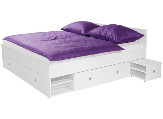 Krevet Krevet - bijela, Moderno, drvni materijal (204/75/165cm) Krevet Krevet - bijela, Moderno, drvni materijal (204/75/165cm)