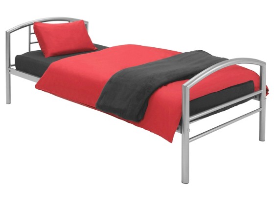 Krevet Krevet - boje srebra, Konvencionalno, metal (209/80/97cm) Krevet Krevet - boje srebra, Konvencionalno, metal (209/80/97cm)