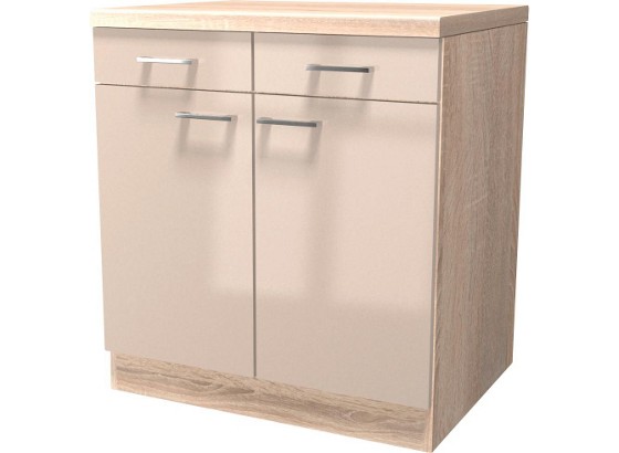 Kuchyňská Spodní Skříňka Nepal Us80 - béžová, Moderní, dřevěný materiál (80/85/57cm) Kuchyňská Spodní Skříňka Nepal Us80 - béžová, Moderní, dřevěný materiál (80/85/57cm)