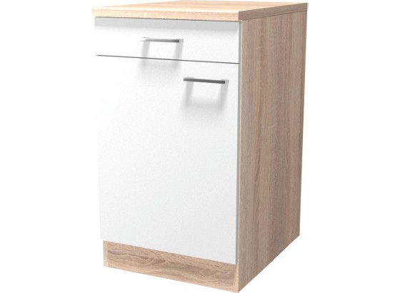 Kuchyňská Spodní Skříňka Samoa Us 50 - bílá/barvy dubu, Konvenční, dřevěný materiál (50/85/57cm) Kuchyňská Spodní Skříňka Samoa Us 50 - bílá/barvy dubu, Konvenční, dřevěný materiál (50/85/57cm)