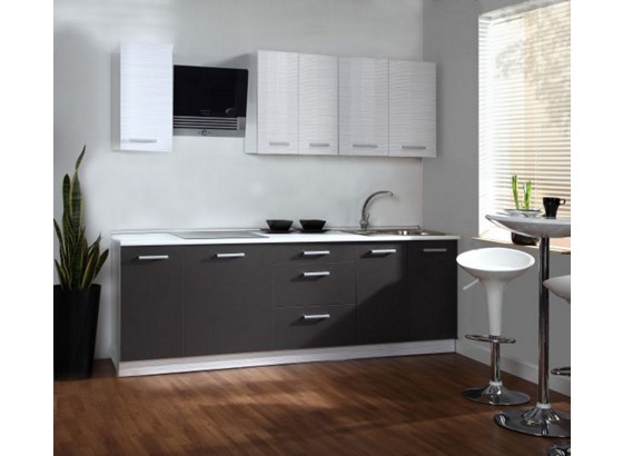 Kuchyňský Blok Margaret *cenový Trhák* - bílá/šedá, Moderní, dřevěný materiál (240/217/60cm) Kuchyňský Blok Margaret *cenový Trhák* - bílá/šedá, Moderní, dřevěný materiál (240/217/60cm)