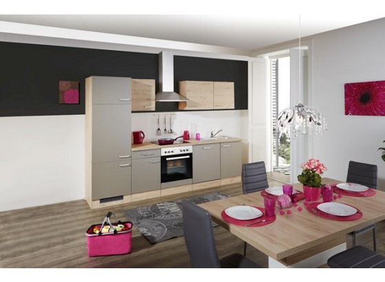 Küchenblock Riva - Champagner/Eichefarben, MODERN, Holzwerkstoff (280cm) Küchenblock Riva - Champagner/Eichefarben, MODERN, Holzwerkstoff (280cm)