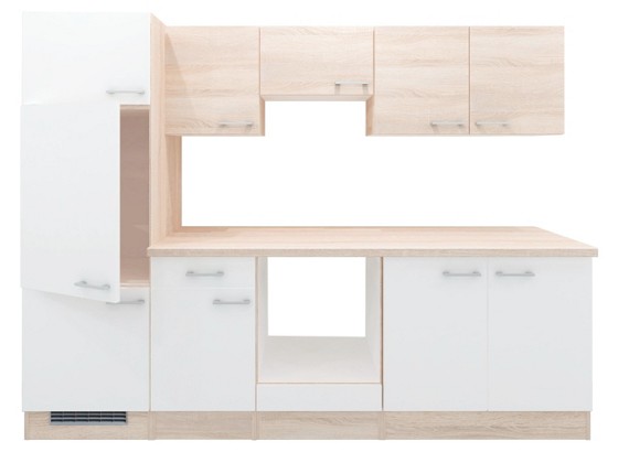 Kuhinjski Blok Kuhinja - bijela/hrast Sonoma, Konvencionalno, drvni materijal (270cm) Kuhinjski Blok Kuhinja - bijela/hrast Sonoma, Konvencionalno, drvni materijal (270cm)