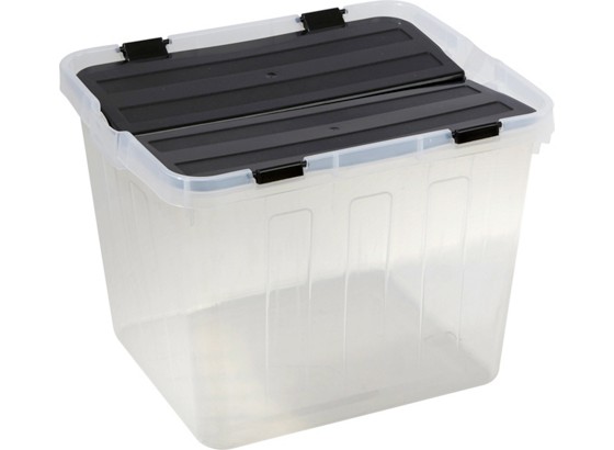 Kutija S Poklopcem Flipper - transparentno/crna, Konvencionalno, plastika (39/34/30cm) Kutija S Poklopcem Flipper - transparentno/crna, Konvencionalno, plastika (39/34/30cm)