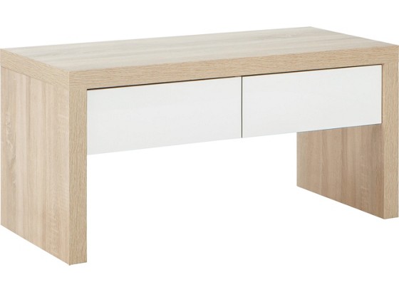 Lavica Ela - farby dubu/biela, Moderný, drevený materiál (90/44/42cm) Lavica Ela - farby dubu/biela, Moderný, drevený materiál (90/44/42cm)