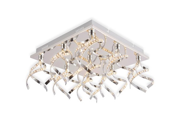 LED-deckenleuchte Dejna - Chromfarben, MODERN, Metall (38/38/22cm) - LUCA BESSONI LED-deckenleuchte Dejna - Chromfarben, MODERN, Metall (38/38/22cm) - LUCA BESSONI