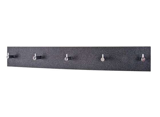 Lišta S Háčikmi Eddy 5 - antracitová, Moderný, drevený materiál (57/8/5cm) Lišta S Háčikmi Eddy 5 - antracitová, Moderný, drevený materiál (57/8/5cm)