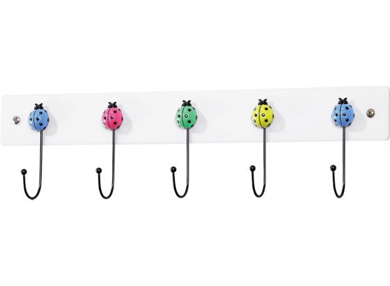 Lišta S Háčikmi Goffredo - Ladybug - biela/viacfarebné, Moderný, kov (45/10/4,5cm) Lišta S Háčikmi Goffredo - Ladybug - biela/viacfarebné, Moderný, kov (45/10/4,5cm)