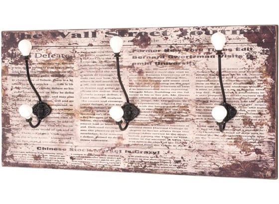 Lišta S Háčikmi Wall Street - Moderný, drevo (60/30/1,2cm) Lišta S Háčikmi Wall Street - Moderný, drevo (60/30/1,2cm)