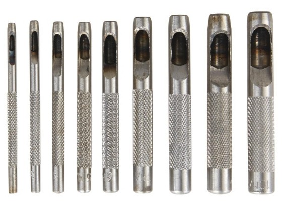Locheisensatz 9-teilig - Silberfarben, KONVENTIONELL, Metall Locheisensatz 9-teilig - Silberfarben, KONVENTIONELL, Metall