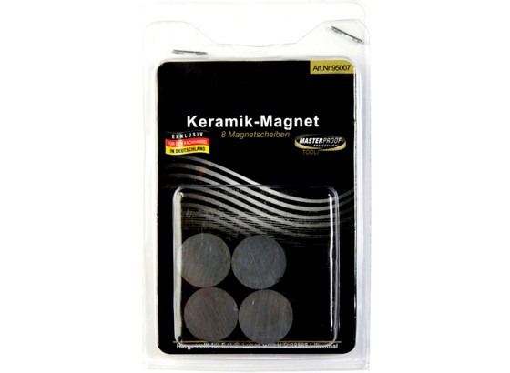Magnetset 8 Stk. - Schwarz, KONVENTIONELL, Keramik (1.8cm) Magnetset 8 Stk. - Schwarz, KONVENTIONELL, Keramik (1.8cm)