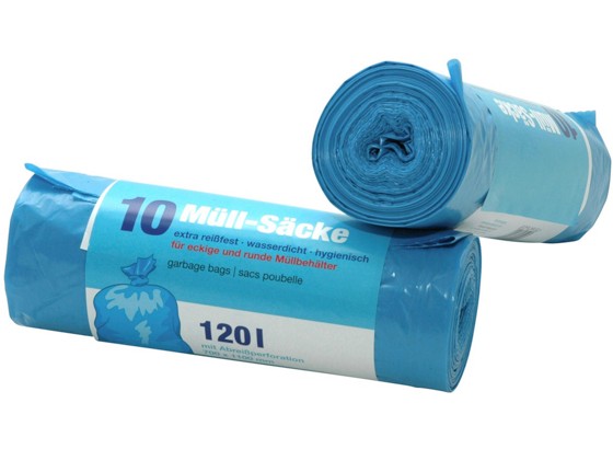 Müllsack 120 L - 10 Stück - Blau, KONVENTIONELL, Kunststoff (6/19cm) Müllsack 120 L - 10 Stück - Blau, KONVENTIONELL, Kunststoff (6/19cm)