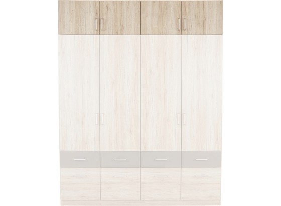 Nadstavec Na Skriňu Aalen-extra - farby dubu, Konvenčný, drevený materiál (181/39/54cm) Nadstavec Na Skriňu Aalen-extra - farby dubu, Konvenčný, drevený materiál (181/39/54cm)