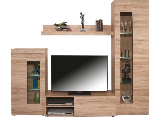 Obývacia Stena Nex 2 - farby dubu, Moderný, drevený materiál/drevo (242/200/42cm) Obývacia Stena Nex 2 - farby dubu, Moderný, drevený materiál/drevo (242/200/42cm)