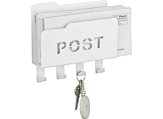 Organizér Post - biela, kov (20/5,1/18,8cm) - MÖMAX modern living Organizér Post - biela, kov (20/5,1/18,8cm) - MÖMAX modern living
