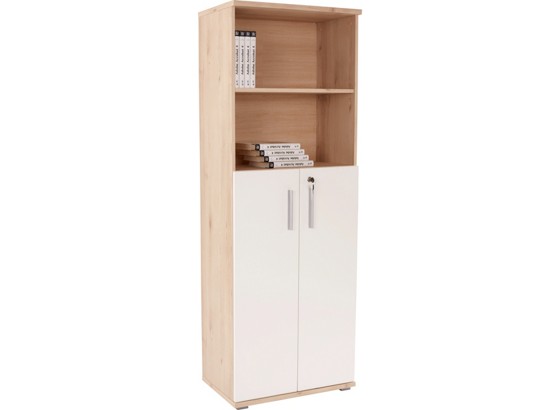 Ormar Za Dokumente Uredski Ormar - bijela/boje bukve, Moderno, drvni materijal (68,5/182,8/33,5cm) Ormar Za Dokumente Uredski Ormar - bijela/boje bukve, Moderno, drvni materijal (68,5/182,8/33,5cm)