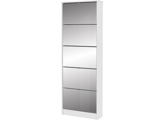 Ormar Za Obuću Ormar Za Obuću - bijela, Moderno, staklo/drvo (58/170/18cm) Ormar Za Obuću Ormar Za Obuću - bijela, Moderno, staklo/drvo (58/170/18cm)