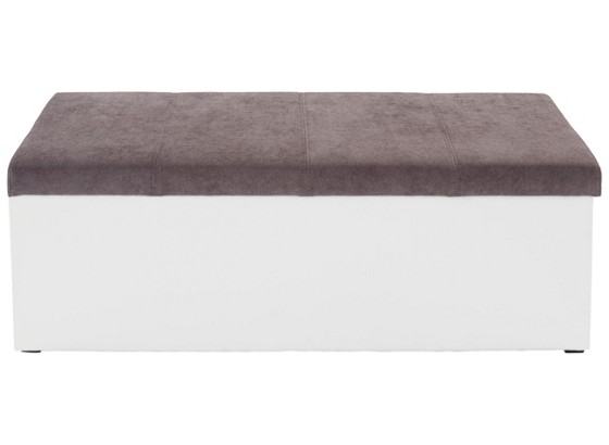 Pad Lucio - fehér/szürke, modern, műanyag/textil (121/43,5/45cm) Pad Lucio - fehér/szürke, modern, műanyag/textil (121/43,5/45cm)