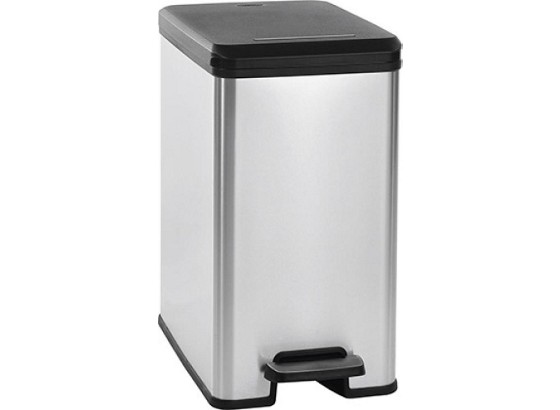 Pedálos Szemetes Slim Bin 25l - fekete/ezüst színű (25/45/39cm) Pedálos Szemetes Slim Bin 25l - fekete/ezüst színű (25/45/39cm)