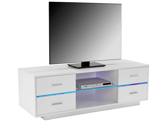 Phonotisch Stockholm - Weiß, MODERN, Glas/Holzwerkstoff (160/45/40cm) Phonotisch Stockholm - Weiß, MODERN, Glas/Holzwerkstoff (160/45/40cm)