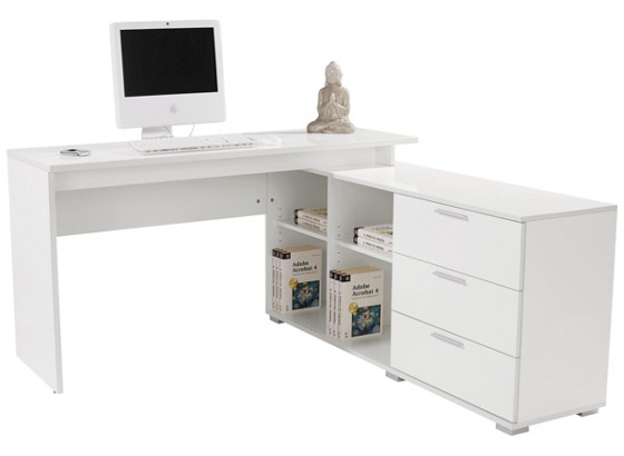 Pisaći Stol Kutni Kutni Radni Stol - bijela, Moderno, drvni materijal (145/75/144,5cm) Pisaći Stol Kutni Kutni Radni Stol - bijela, Moderno, drvni materijal (145/75/144,5cm)