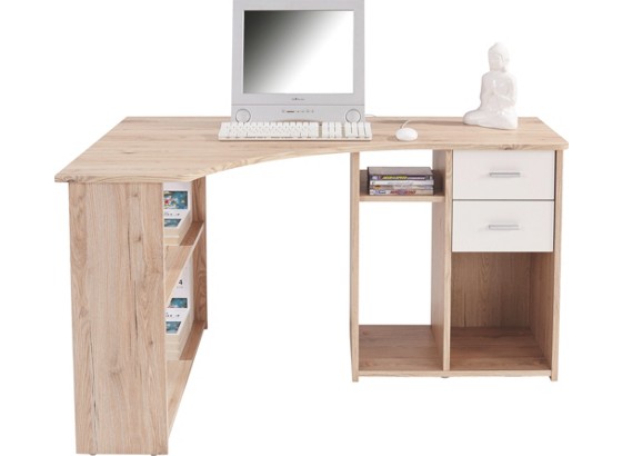 Pisaći Stol Kutni Radni Kutni Stol - bijela, Moderno, drvni materijal (135/74,2/95cm) - SONNE Pisaći Stol Kutni Radni Kutni Stol - bijela, Moderno, drvni materijal (135/74,2/95cm) - SONNE